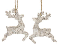 5.5" Birch Deer Ornament Pair  SKU XA1043