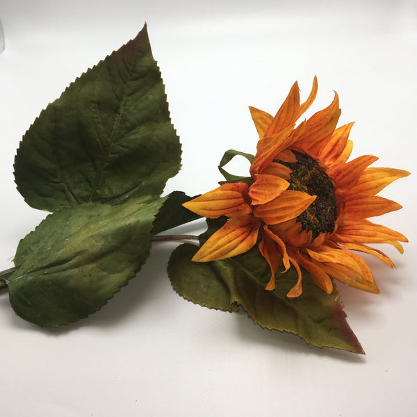 28" Small Sunflower Bloom-Orange SKU 3176-OG