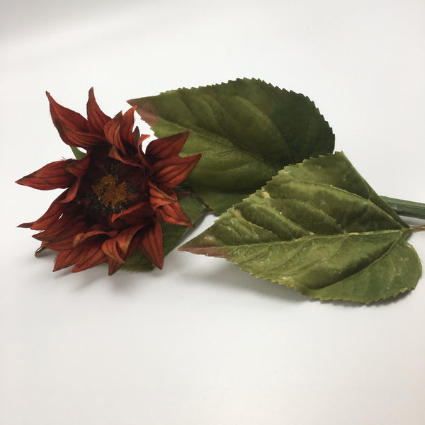 28" Small Sunflower Bloom-Red/Orange SKU 3176-ROG