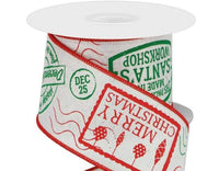 2.5" Letters To Santa Ribbon-Ivory   SKU RGA133733